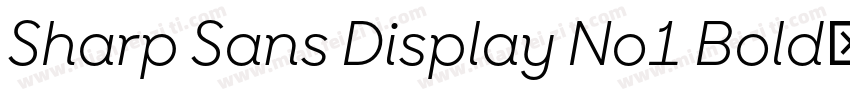 Sharp Sans Display No1 Bold字体转换